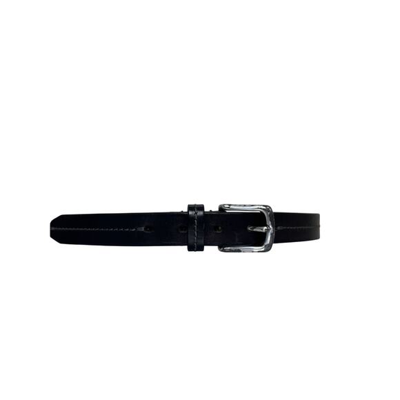 Eddie Bauer Women’s Black Italian Leather Belt Size Medium Classic Corpcore - Picture 1 of 7